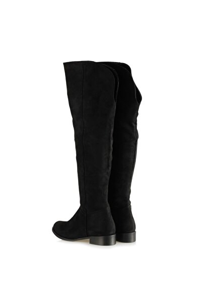 37Numara Büyük Numara Kadın Çizme Siyah Dizüstü 41-42-43-44