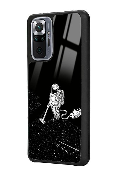 Spoyi حافظة هاتف لامعة لهاتف Xiaomi Redmi Note 10 Pro - تصميم رائد الفضاء ماكس تاتيانا