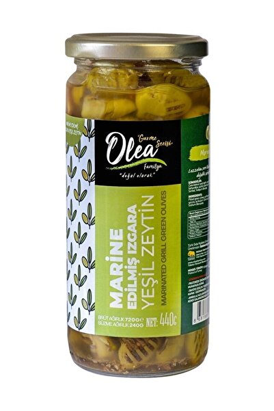 Olea Familya Marine Edilmiş Yeşil Zeytin Izgara 440 Gr