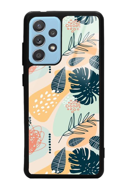 Spoyi Samsung A52 Retro Compatible Leaf Design Glossy Phone Case