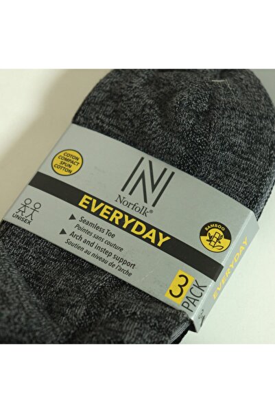 NORFOLK Комплект от три ежедневни чорапи с панда в черно и сиво