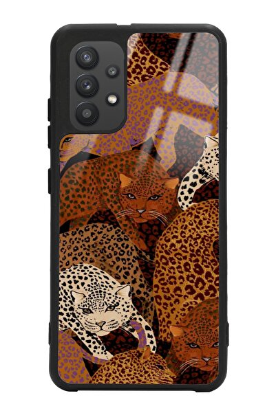 Spoyi Samsung A32 Leoparlar Tasarımlı Glossy Telefon Kılıfı