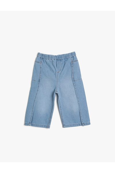 Koton Pantaloni de jeans cu talie normală cu talie elastică