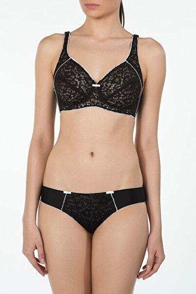 Kom Γυναικείο μαύρο Vintage σουτιέν