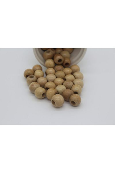 Hobimos 16mm Polished Wooden Beads - 16 Mm Polished Wooden Beads - 14 Pieces