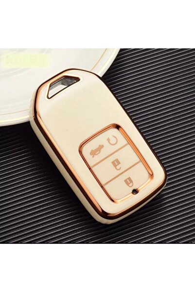 AYZ GARAGE Husa pentru chei Honda Tpu Material Crem