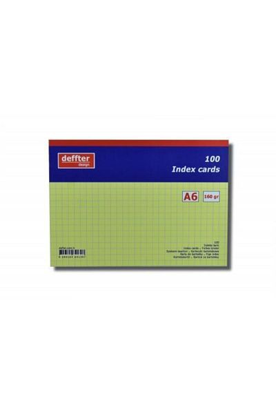 DEFFTER Index Card A6 / Yellow Checked Anonymous8699164641307