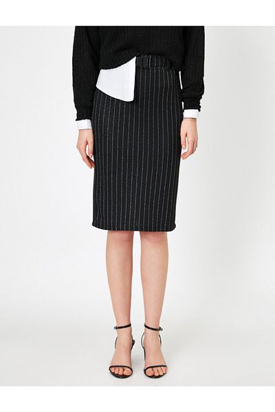 Koton Women's Black Skirt 0YAK73781EK