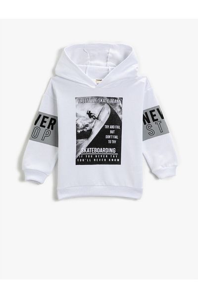 Koton Kapuzenpullover mit Skateboard-Print
