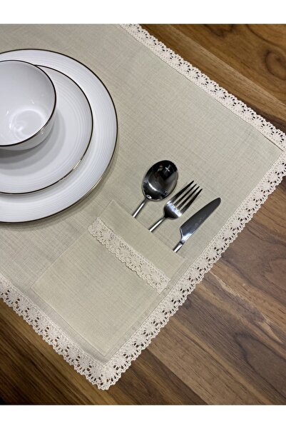 İMZA HOME Naturel Cepli Amerikan Servis 2 Adet