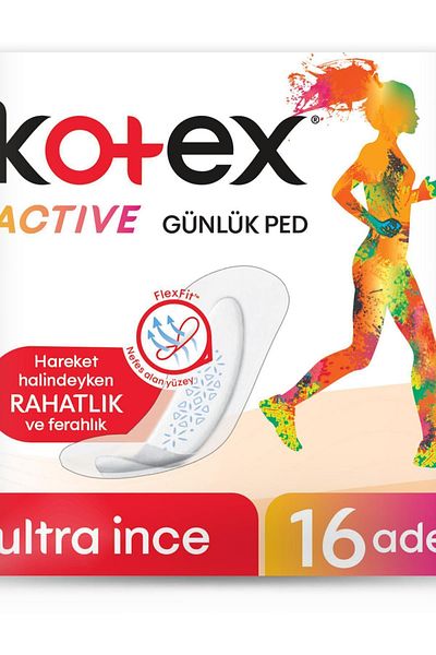 Kotex Active Ultra Thin 16-Piece Daily Sanitary Pad Set