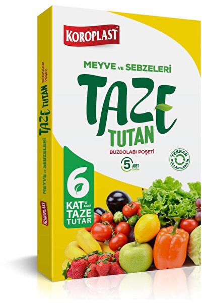 Koroplast Marka: Taze Tutan Buzdolabı Poşeti 5 Adet Kategori: Pratik Mutfak Gereçleri