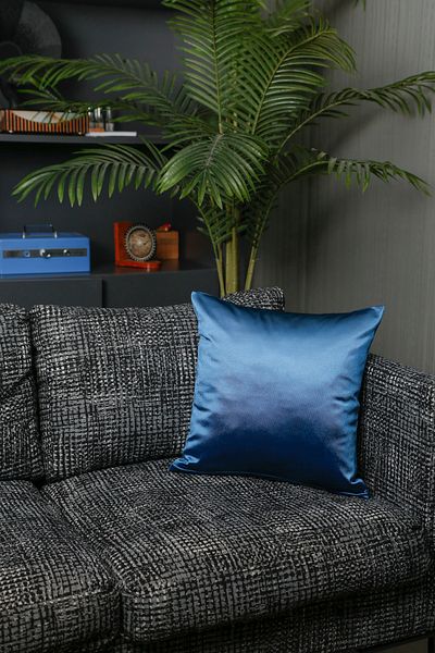 AYPETEKS Husa de perna Albastru Indigo 45x45 cm Tesatura Raschel Premium