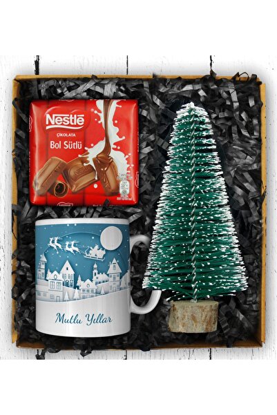 Apollon Gift Shop Yılbaşına Özel Tasarım Kupa & Yılbaşı Çam Ağacı & Çikolata ...