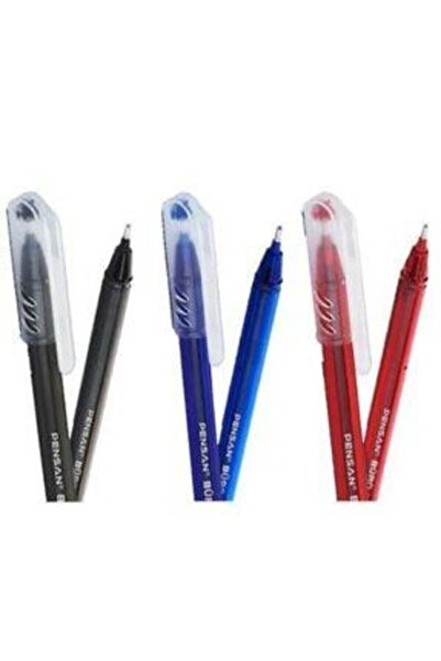 Pensan قلم مكتبي غير قابل للغمس 30 قطعة (10 أزرق، 10 أحمر، 10 أسود)