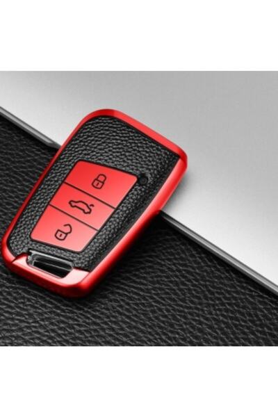 vagmarket Passat B8 Anahtar Kılıf Süperlüx Kırmızı