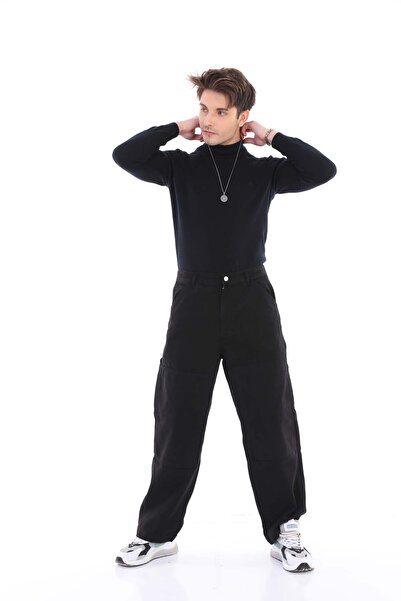 Darkly Jeans Erkek Siyah Carpenter Pantolon