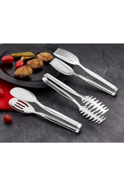 BRONDOFF B 3 Piece Steel Serving Tongs Set