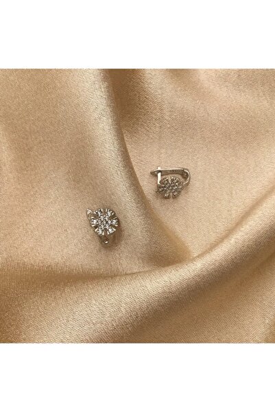 MYS kuyumculuk Tk6121114 925 Ayar Gümüş Kar Tanesi Model Çocuk Küpe