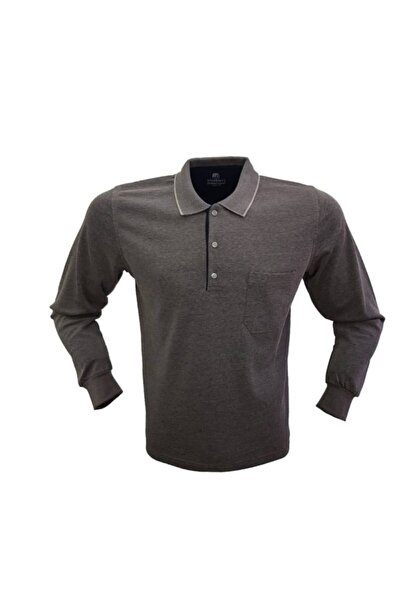 SİMENTİ Polo Yaka Uzun Kol Cepli Rahat Kalıp Özel Üretim Sweatshirt