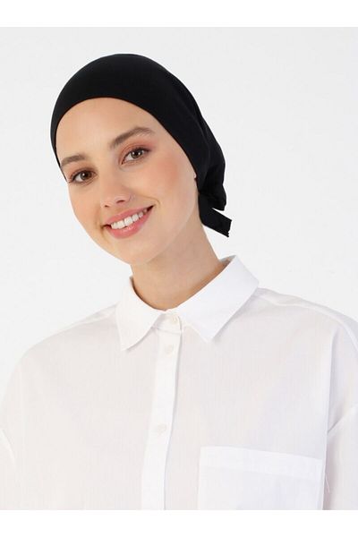 Ecardin Black Big Size Lycra Free Bonnet - St 211