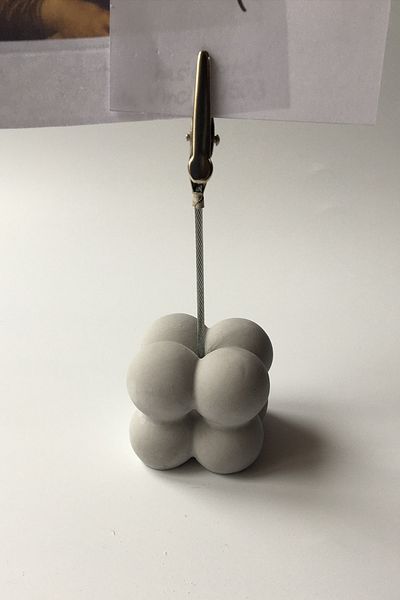 sin istanbul Mini Bubble Concrete Note Holder Gray, Note Holder