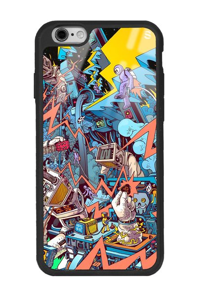 Spoyi Retro Machine Design Glossy Phone Case Compatible with iPhone 6 - 6S