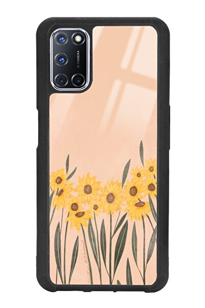 Spoyi Oppo A72 Watercolor Sunflower Tasarımlı Glossy Telefon Kılıfı