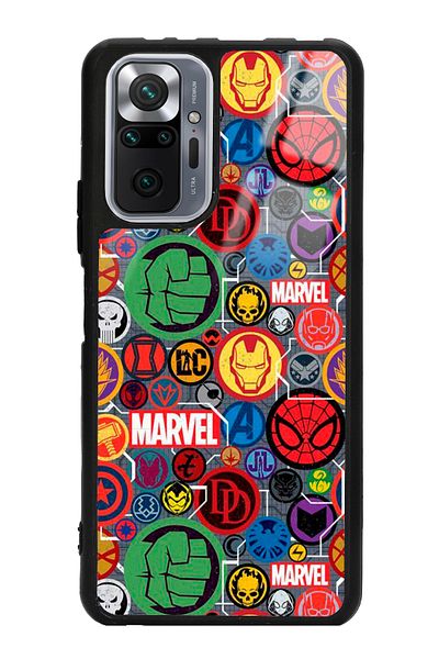 Spoyi حافظة هاتف Xiaomi Redmi Note 10 Pro - Max Marvel Face Design لامعة