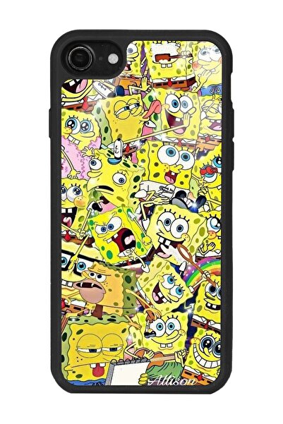 Spoyi Iphone 7 - 8 - Se Sünger Bob Tasarımlı Glossy Telefon Kılıfı