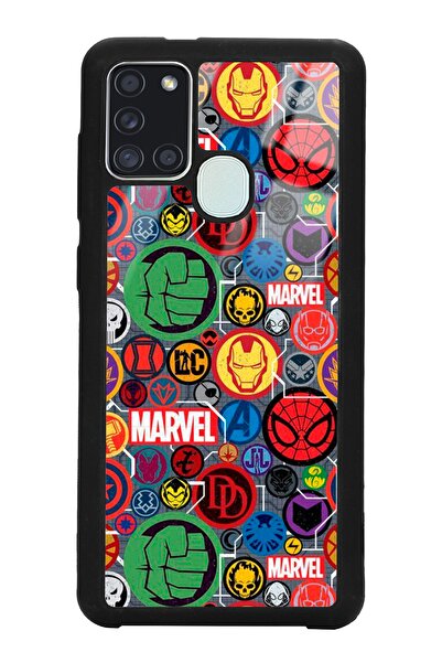 Spoyi Samsung A-21s Marvel Face Tasarımlı Glossy Telefon Kılıfı