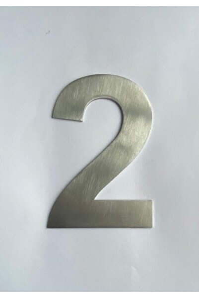 Meloni Kapı Numarası 10 Cm No 2 Paslanmaz Çelik Kendinden Yapışkanlı Kapı Bin...