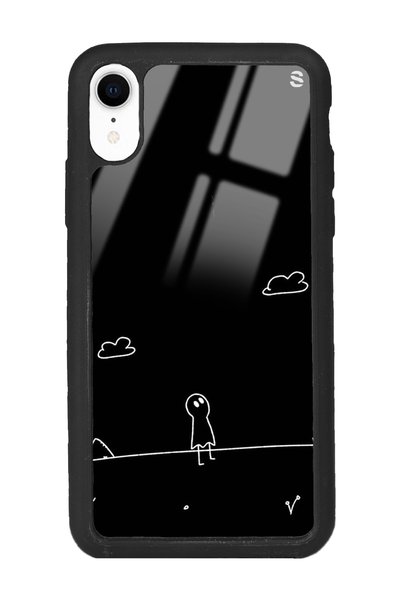 Spoyi حافظة هاتف لامعة بتصميم Doodle Casper لهاتف Iphone Xr