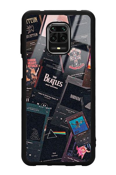 Spoyi حافظة هاتف لامعة بتصميم موسيقى ريترو لهاتف Xiaomi Redmi Note 9 Pro - 9s