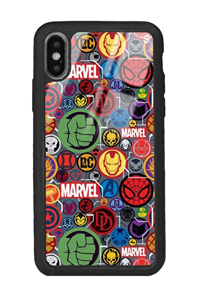 Spoyi Iphone Xs Max Marvel Face Tasarımlı Glossy Telefon Kılıfı