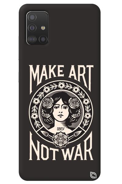 WANNA PROTECT Samsung A51 Black Color Make Art Inside Velvet Patterned Silico...