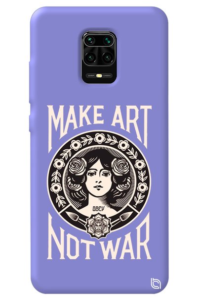 WANNA PROTECT Xiaomi Redmi Note 9 Pro Lilac Colored Make Art Velvet Patterned...