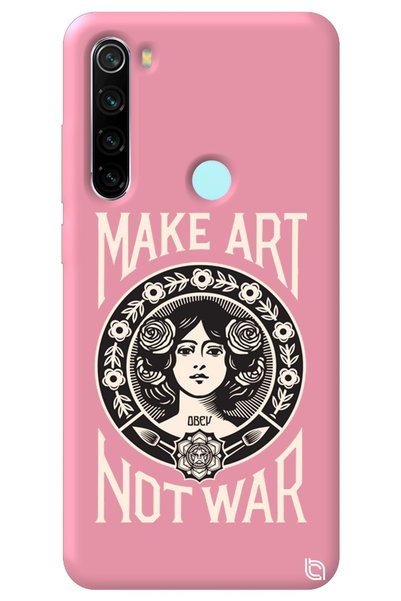 WANNA PROTECT Xiaomi Redmi Note 8 Pink Color Make Art Inside Velvet Patterned...