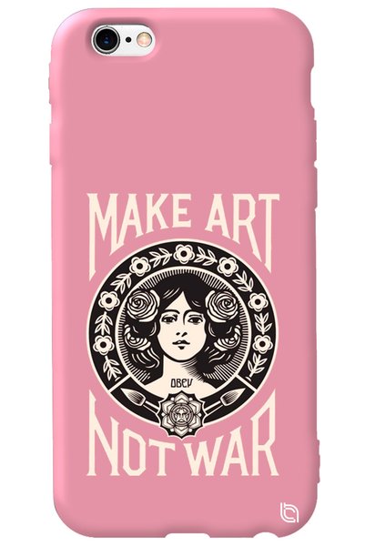WANNA PROTECT iPhone 6 Plus Pink Color Make Art Velvet Patterned Silicone Pho...