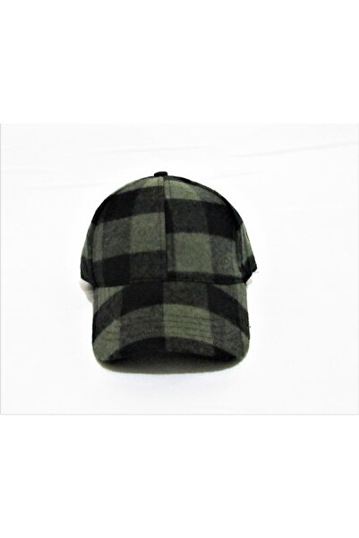 salarticaret Alarticaret Unısex Kışlık Kare Desenli Cap Şapka - Haki
