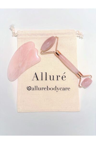 Allure Body Care Alluré Rose Quartz Face Roller & Gua Sha