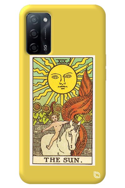 WANNA PROTECT Oppo A52 Yellow Colored the Sun Inside Velvet Patterned Silicon...