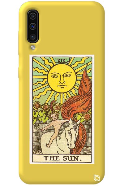 WANNA PROTECT Samsung Galaxy A70 Yellow Color the Sun Inside Velvet Patterned...