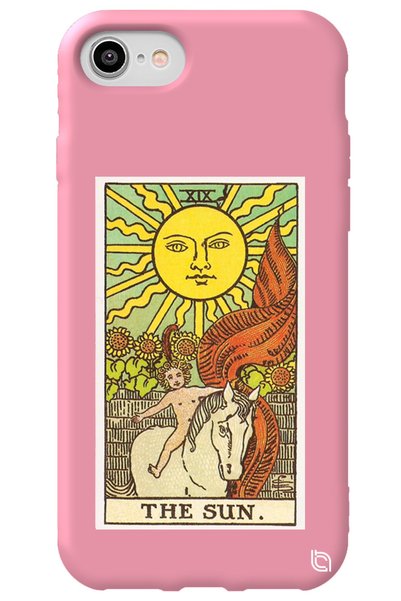 WANNA PROTECT iPhone 7 Pink Color the Sun Inside Velvet Patterned Silicone Ph...