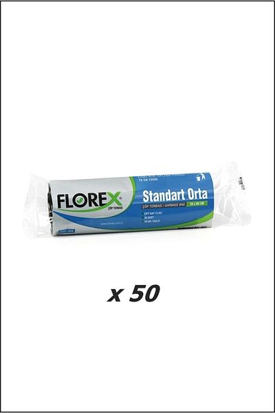 Florex Standard Medium Size Garbage Bag - 50 Rolls (black Color)
