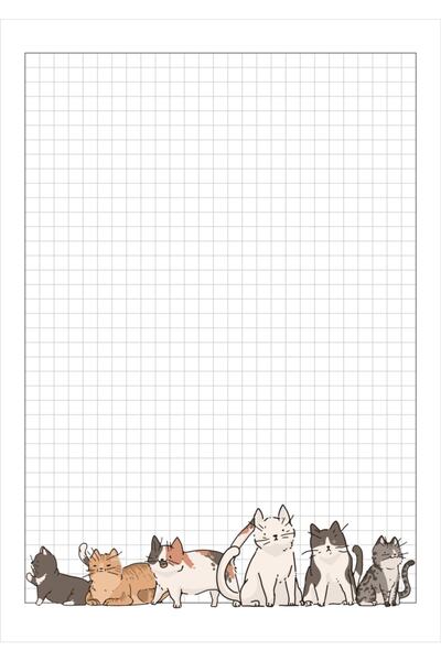 Genel Markalar A5 50 Yaprak Kedili Not Defteri