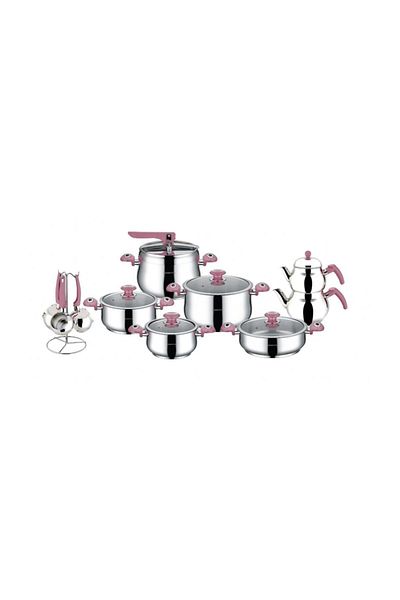 Remetta Ricco Delux 18 Piece Steel Dowry Set Pink