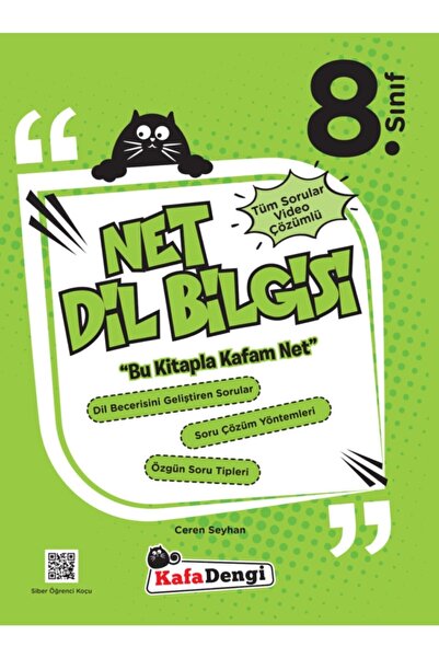 Kafa Dengi Yayınları 8. Sınıf Net Dil Bilgisi Soru Bankası - Tümü Video Çözümlü