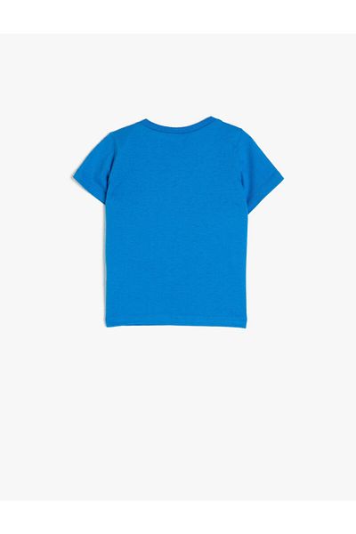 Koton Baby Boy Blue Text Printed T-shirt 0ymb18330ok