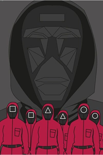 hediyeniburadabul Hbb Squid Game Design Tablou din lemn